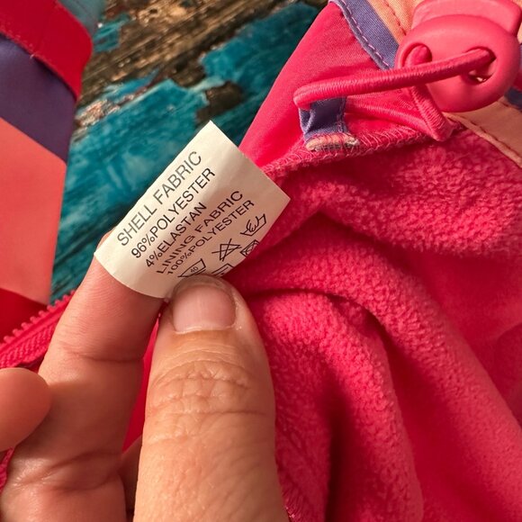 M2C Girls Hooded Fleece Lined Striped Windproof Softshell Jacket 2T - Picture 9 of 12